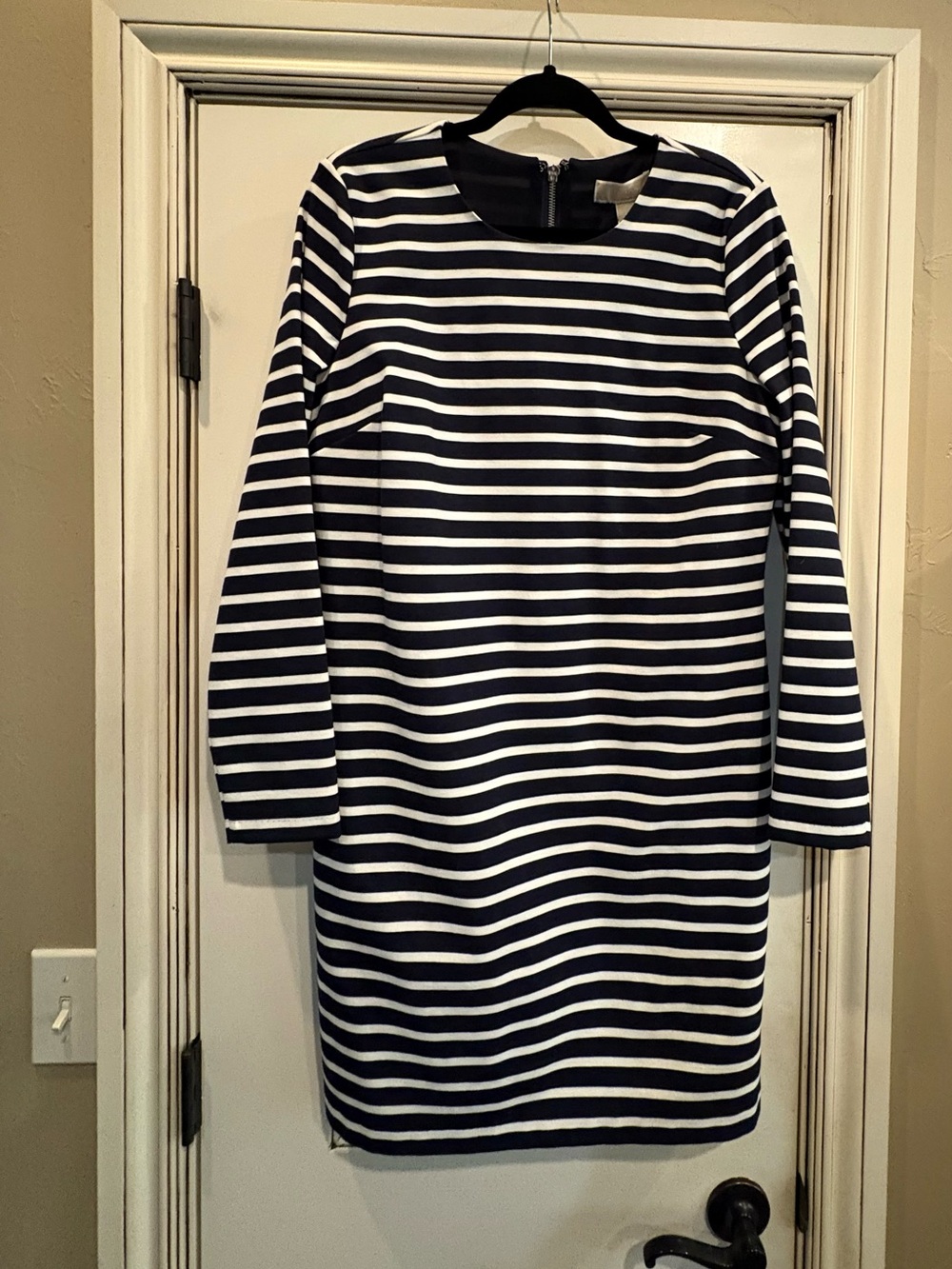 Michael Kors Navy and White Striped Dress